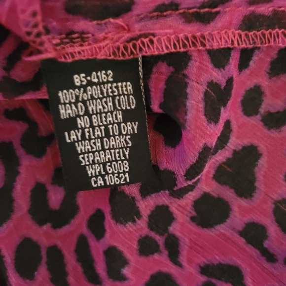 Rock & Roll Cowgirl Leopard Print Ruffle Top, VGUC, Size XXL - Picture 7 of 7